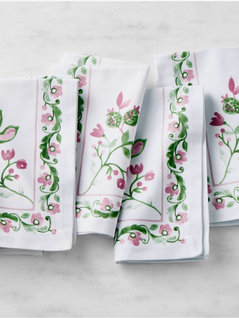 Williams Sonoma Painted Vine Napkins, Set of 4🌸